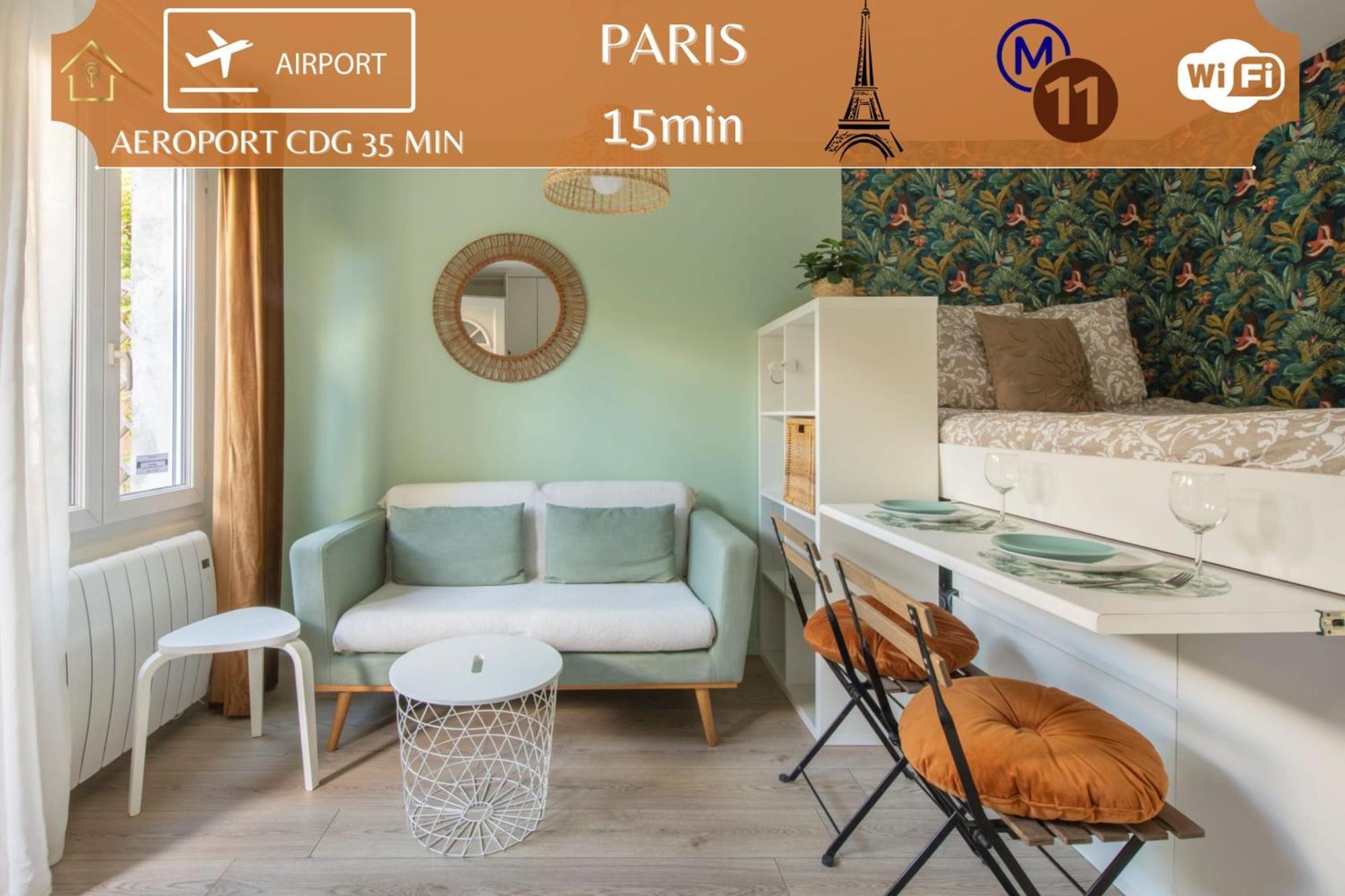 Benfleet 2 Cocooning Studio Proche Paris Romainville Luaran gambar